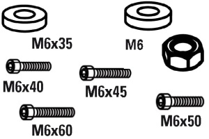 Set suruburi pentru kitul Menabo Fix Point 501