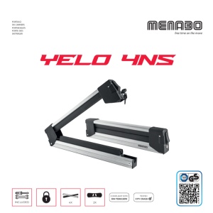 Suport schi snowboard Menabo Yelo 4 Silver pe bare transversale, 4 perechi ski / 2 snowboard - Img 4