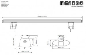 Bare transversale aluminiu Menabo Dedicate OE pentru Jeep Compass (MP/552), model 2016+ - Img 6