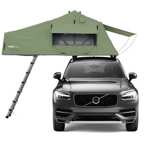 Cort auto cu prindere pe plafon, Thule, Autana, 3 persoane, cu anexa inclusa, Olive Green - Img 5