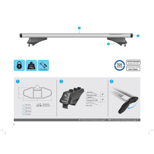 Menabo Leopard Silver XL roof bars for Citroen C4 Aircross 2012+ - Img 7