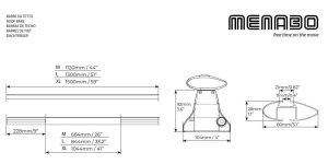 Menabo Omega Plus Black roof bars for Mercedes E (W212), 4 doors, model 2009-2013 - Img 10