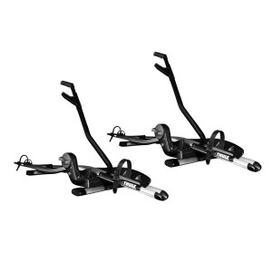 Pack of 2 Thule ProRide 591 bike racks, Silver, roof-bar mounted