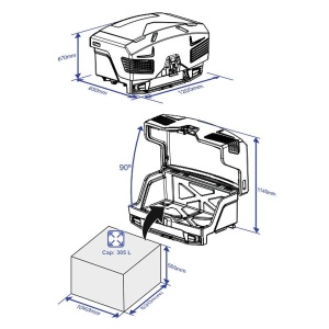 Roof box on tow bar TowBox Evo, Emotion red - Img 3