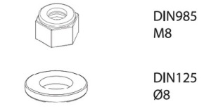 Set suruburi BO0009 pentru barele Menabo Professional