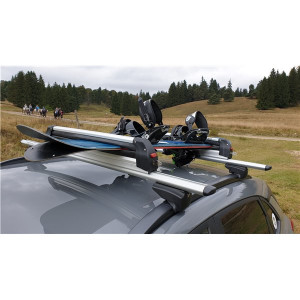 Suport schi snowboard Menabo Silver Ice pe bare transversale, 6 perechi ski / 4 snowboard - Img 8