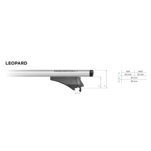 Menabo Leopard Silver XL roof bars for Ford Galaxy III 2015+ - Img 8