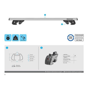 Menabo Sherman Silver roof bars for Mitsubishi Chariot 1992-1996 - Img 6