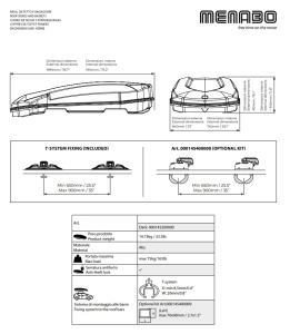 Menabo Starla 500 DUO ABS Dark roof box, 199 x 84 x 41 cm - Img 6