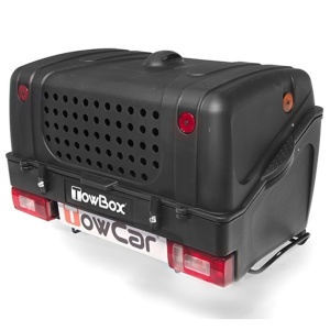 Roof box on tow bar Towbox V1 DOG Black