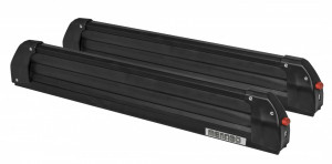 Ski & snowboard rack Menabo Silver Ice BLACK roof-bar mounted, 6 pairs ski / 4 snowboard