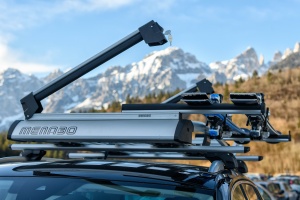 Ski & snowboard rack Menabo Yelo 6 Silver sliding, roof-bar mounted, 6 pairs ski / 4 snowboard - Img 14