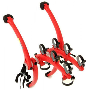 Suport biciclete Saris Bones 3 Red pentru 3 biciclete cu prindere pe haion/portbagaj - Img 6