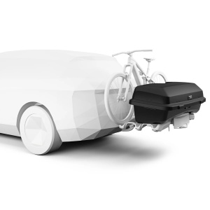 Suport biciclete Thule Epos 3 + Cutie portbagaj Thule Santu cu prindere pe carligul de remorcare (13pini)- pentru 3 biciclete - Img 14