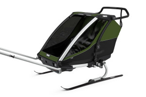 Thule Chariot Cab 2 multisport trailer, Aluminium/Cypress Green - Img 6