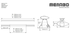 Bare transversale Menabo Omega Plus Black L cu talpi (fara kit de prindere) - Img 10