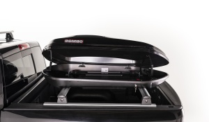 Cutie portbagaj Menabo Diamond DUO 450 Black, 163x90x36cm - Img 4