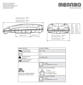 Roof box Menabo Satellite 330 ABS Dark, 141x77x34cm - Img 4