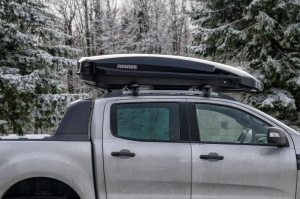 Roof box Menabo Satellite 550 DUO ABS Black CRAB, 198x94x36 cm - Img 6