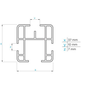 Bare transversale Citroen Dispatch II, model 2007-2015 - L1,L2,, aluminiu, Menabo Professional - Img 6