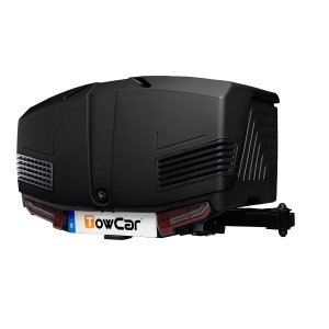 Roof box on tow bar Towbox Camper V3 Urban - model scurt (for doors and hayoane of up to at 1520 mm)