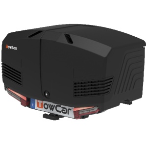 Roof box on tow bar Towbox V3 Urban Black