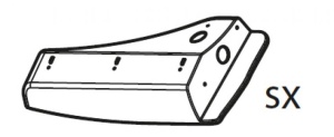 Set spoiler stanga pentru suportul de biciclete Menabo Antares 3