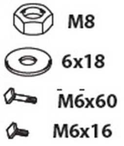 Set suruburi pentru suportul de biciclete Menabo Musa