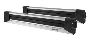 Ski & snowboard rack Menabo Yelo 6 Silver sliding, roof-bar mounted, 6 pairs ski / 4 snowboard