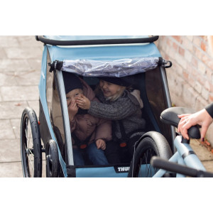 Thule Courier 2-seat child bike trailer, Aegean Blue - Img 3