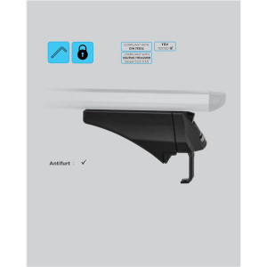 aluminium Menabo Penta M roof bars for Citroen C4 Cactus, model 2018+ - Img 3