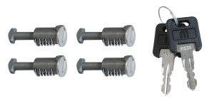 Anti-theft locking cores with key for Menabo Tiger, Omega, Delta, Professional roof bars