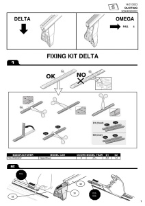 Kit de prindere Menabo KIT83G pentru bare transversale Delta / Omega