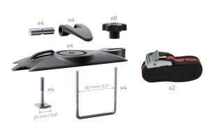 Kit de prindere U-60 mm / T-System Menabo Crab pentru cutii portbagaj - Img 8
