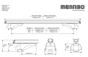 Menabo Ariem Black roof bars for Fiat Tipo Station Wagon 2016+ - Img 7