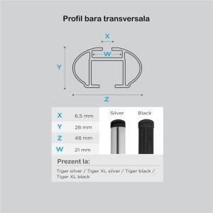 Menabo Leopard Silver roof bars for Hyundai Tucson (TL) 2015+ - Img 15
