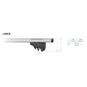 Menabo Lince Silver XL roof bars for Hyundai Santa Fe (DM) 2012-2018 - Img 15