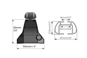 Menabo Omega Aluminium roof bars for Renault Megane II, 5 doors, model 2002-2010 - Img 7