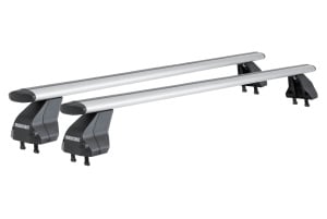 Menabo Omega Plus Aluminium roof bars for Volkswagen T5 Transporter, model 2003-2008