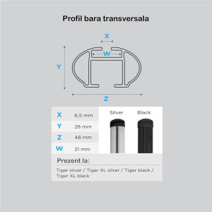 Menabo Tiger Silver roof bars for Ford Mondeo III Wagon 2010-2014 - Img 15