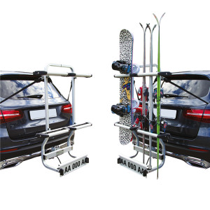 Ski & snowboard rack Fabbri Ski Pass Magnum with mounting on tow bar - Img 5