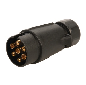 Stecher 7 pini plastic pentru montaj pe cablu, ABS, 12V - Img 4