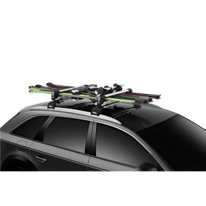 Suport ski/snowboard Thule SnowPack Extender 7325 Argintiu bare transversale, 5 schi, 2 snowboard - Img 6