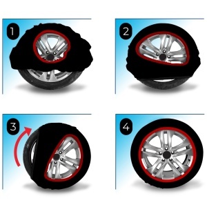 Textile snow chains, anti-slip covers 255/50 R19, Maranello Super X 3D, certified, XL - Img 9