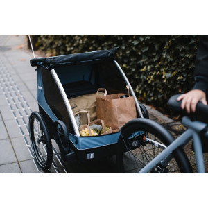 Thule Courier 2-seat child bike trailer, Aegean Blue - Img 4