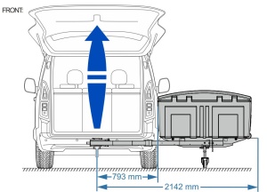 TowBox Camper V3 Urban towbar cargo box, short version (for rear doors and tailgates up to 1,520 mm) - Img 5