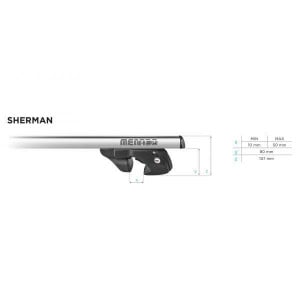 Menabo Sherman Silver roof bars for Kia Carens (RS) 2002-2006 - Img 5