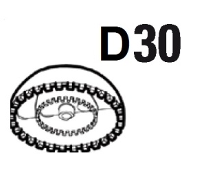 Pinion dintat D30 pentru suportul de biciclete Menabo Meyster