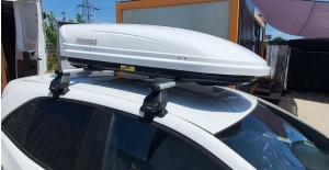Roof box Menabo Mania 320 ABS White, 137x79x37 - Img 11