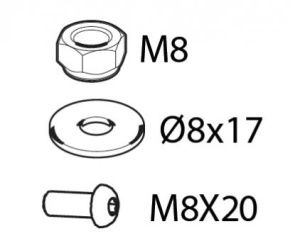 Set suruburi M8x20 Menabo